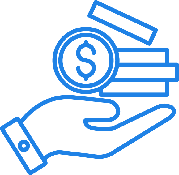 Icon representing unbeatable prices on refurbished phones and accessories in excellent or like-new condition, helping you save money and the environment